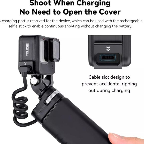 GoPro TELESIN Replacement Battery Door with cushion for GoPro HERO 9 10 11 12 13 - Picture 4 of 8